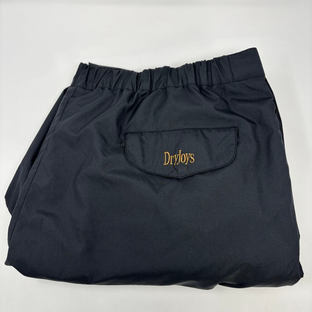 Footjoy Dryjoys Mens 2XL Black Windbreaker Snap‎ Button Golf Pants